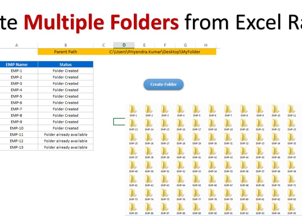 folder structure diagram excel template