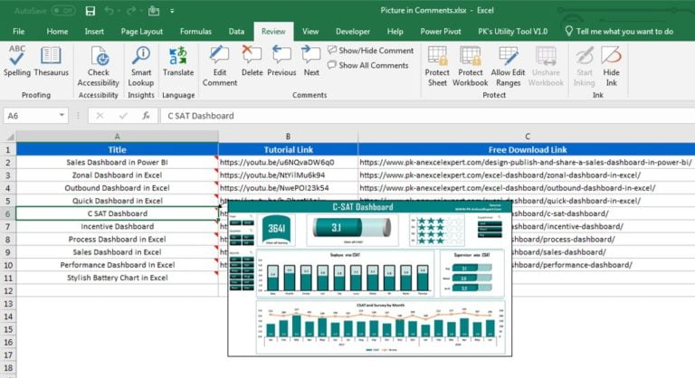 Insert a picture in Excel Comments - PK: An Excel Expert