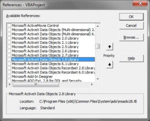 Vba excel adodb connection ошибка