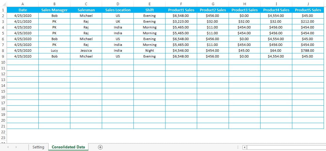 Email Data Consolidation Tool In Excel PK An Excel Expert