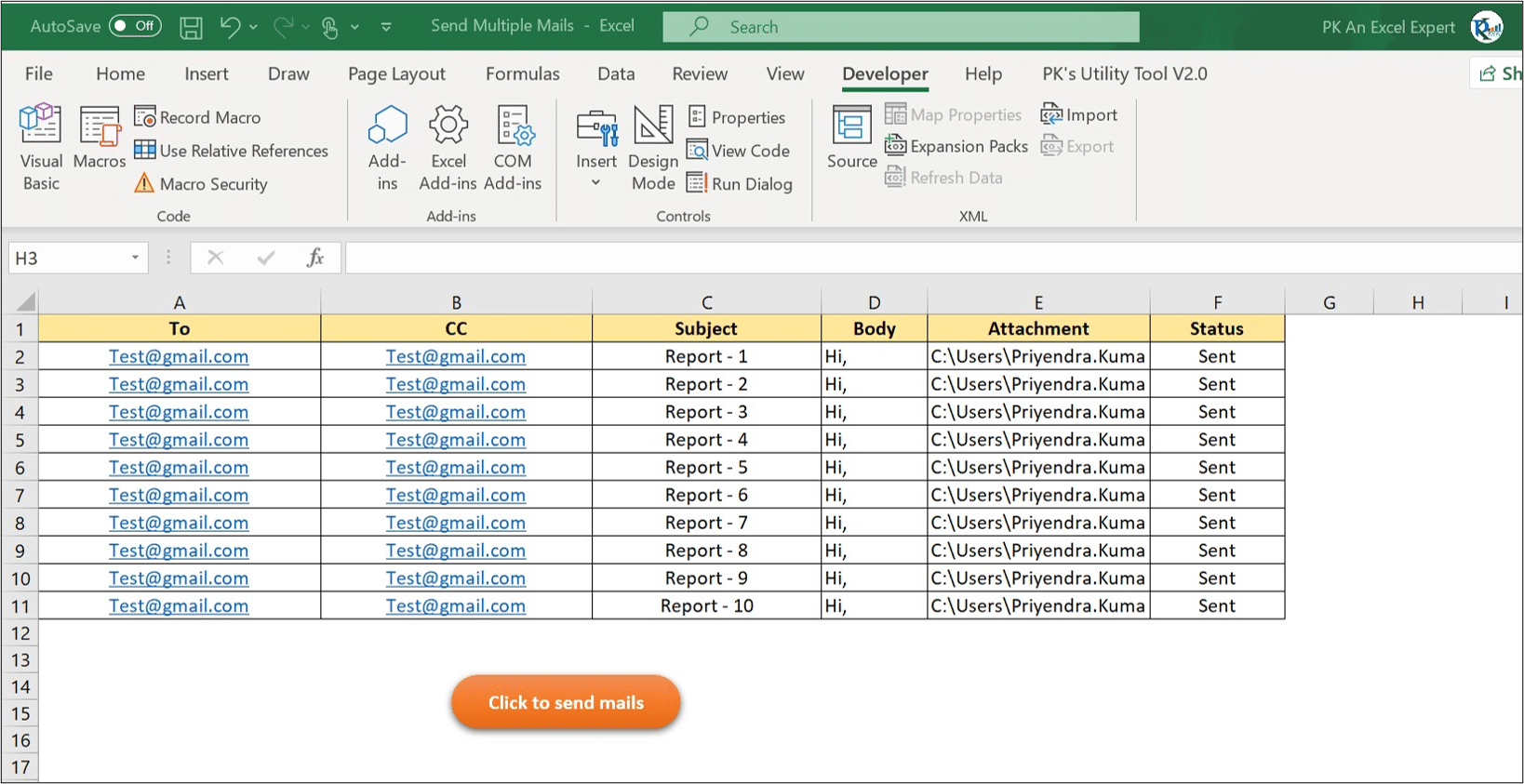 How To Add Excel Tables In Gmail Apply Filters Multiple Emails 