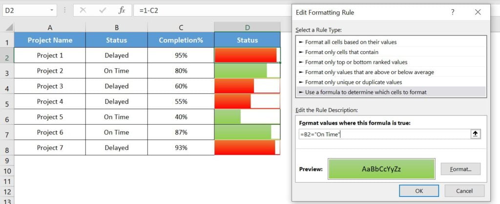 Multicolor Filling Bars In Excel Cells Without Using Chart Pk An Excel Expert