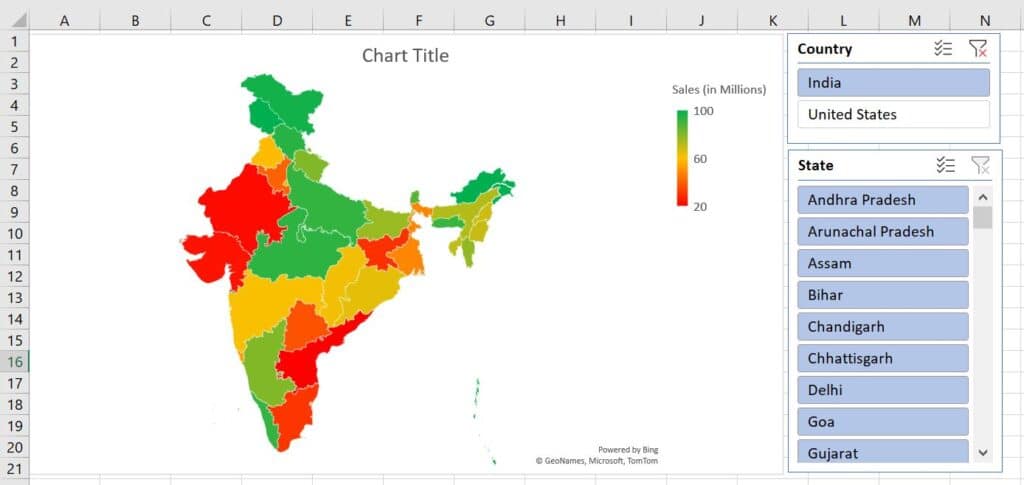 Dynamic Filled map in Excel - PK: An Excel Expert