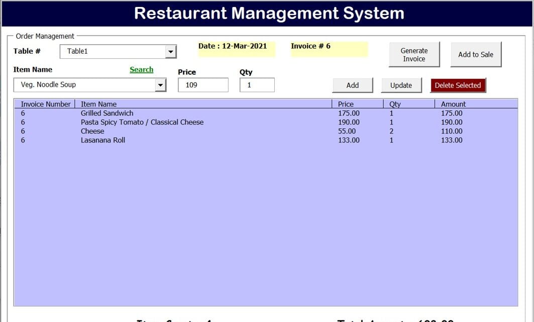 Restaurant Management System