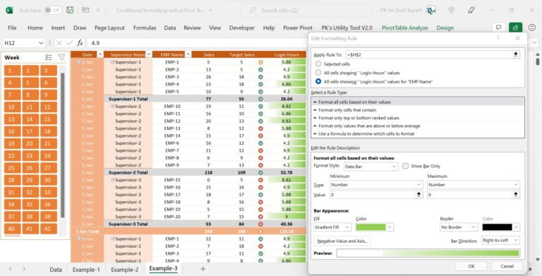 Conditional Formatting in a Pivot Table with 3 Example - PK: An Excel ...