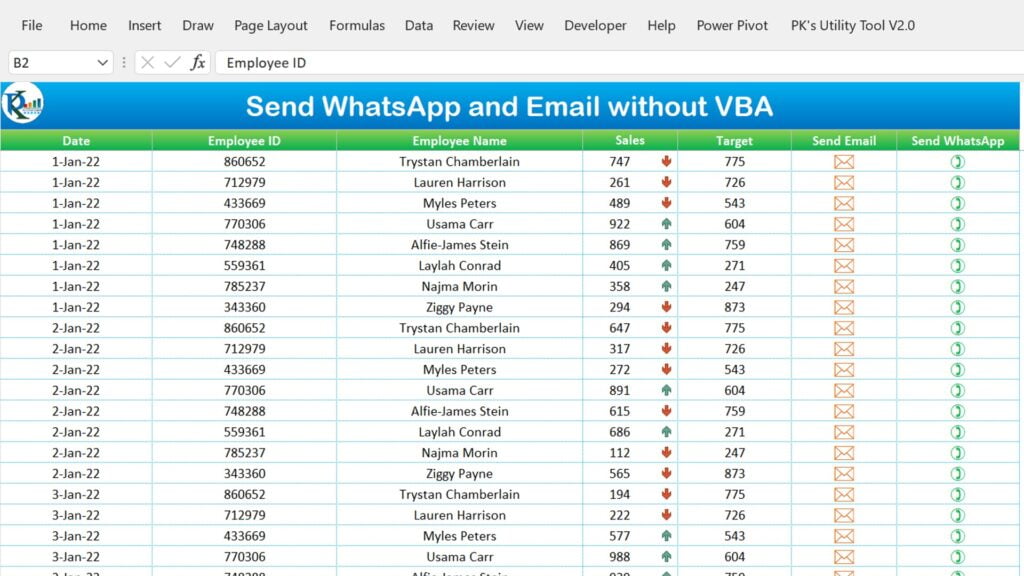 how to send whatsapp message to multiple numbers from excel