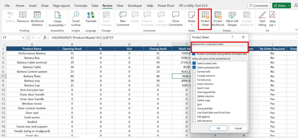 Six types of Password Protection in Microsoft Excel - PK: An Excel Expert