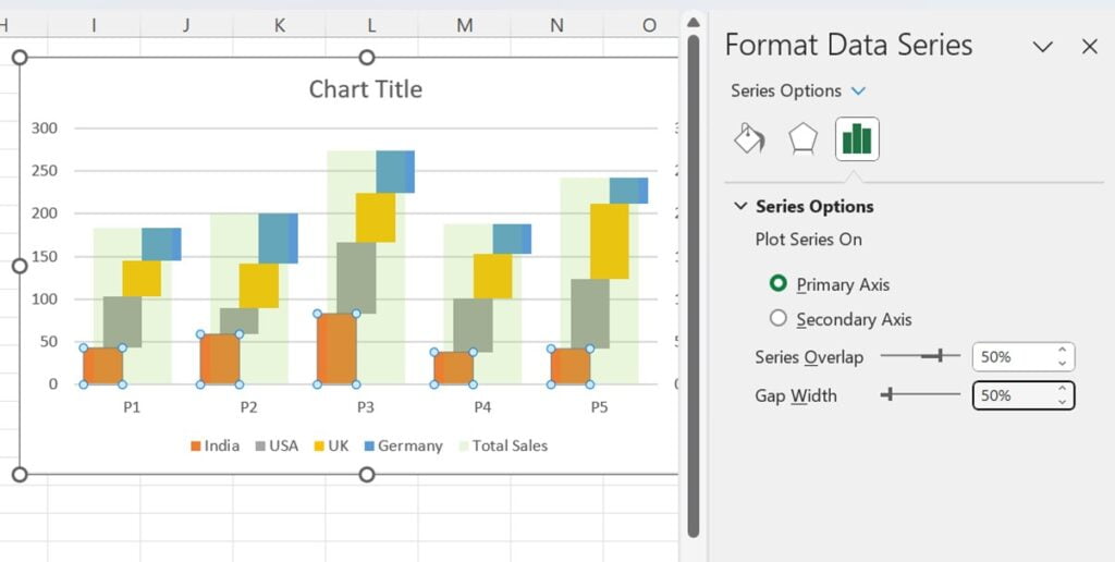 Stylish Stacked Column Chart with Integrated Totals -8 - PK: An Excel ...