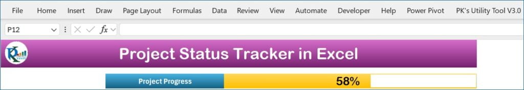 Project Progress Tracker In Excel Pk An Excel Expert