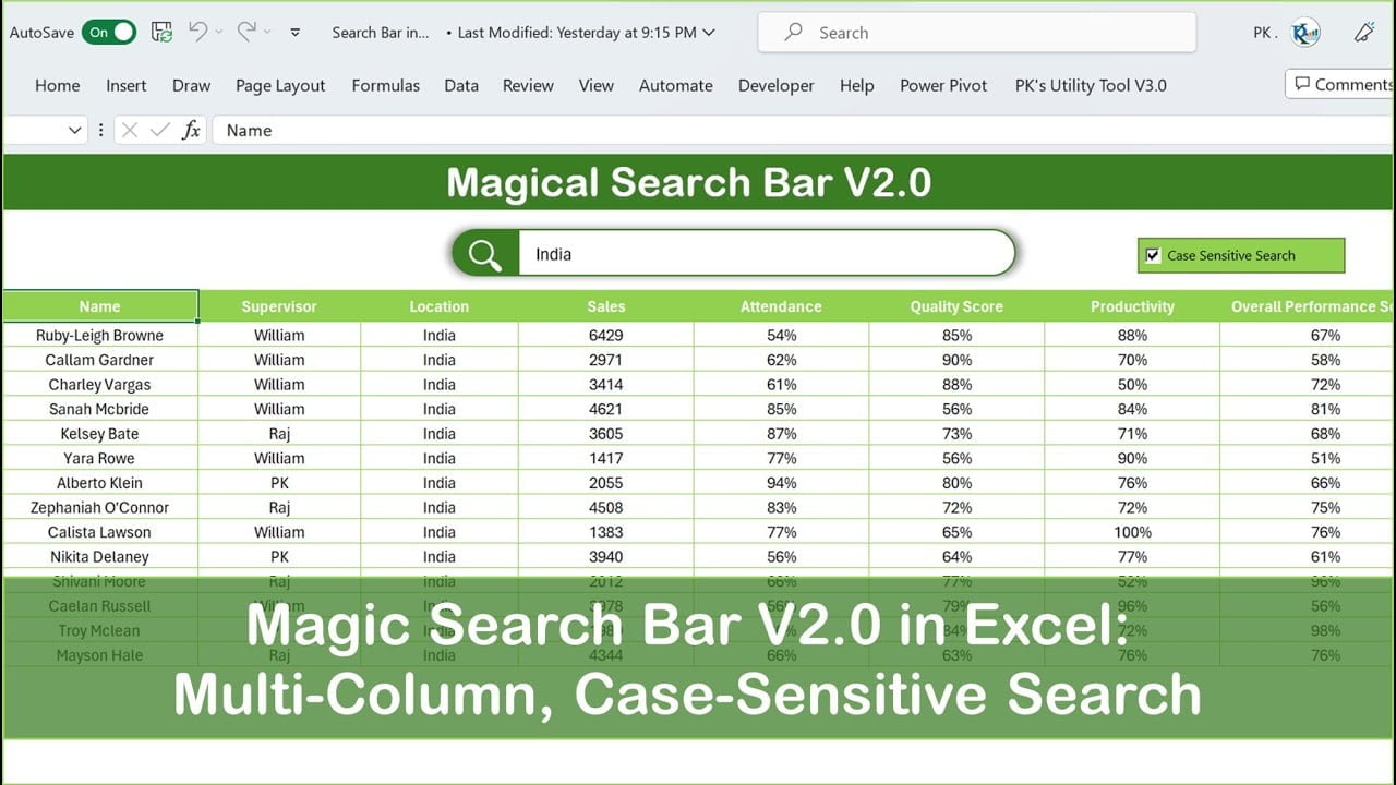 Video Thumbnail: New Excel Magic Search V2.0: Case-Sensitive Multi ...