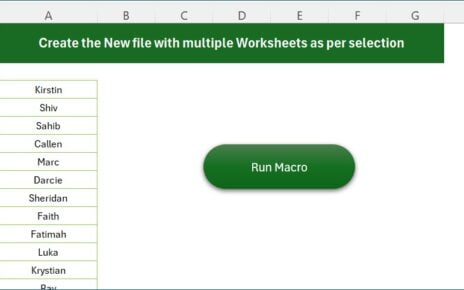 Create Multiple worksheets