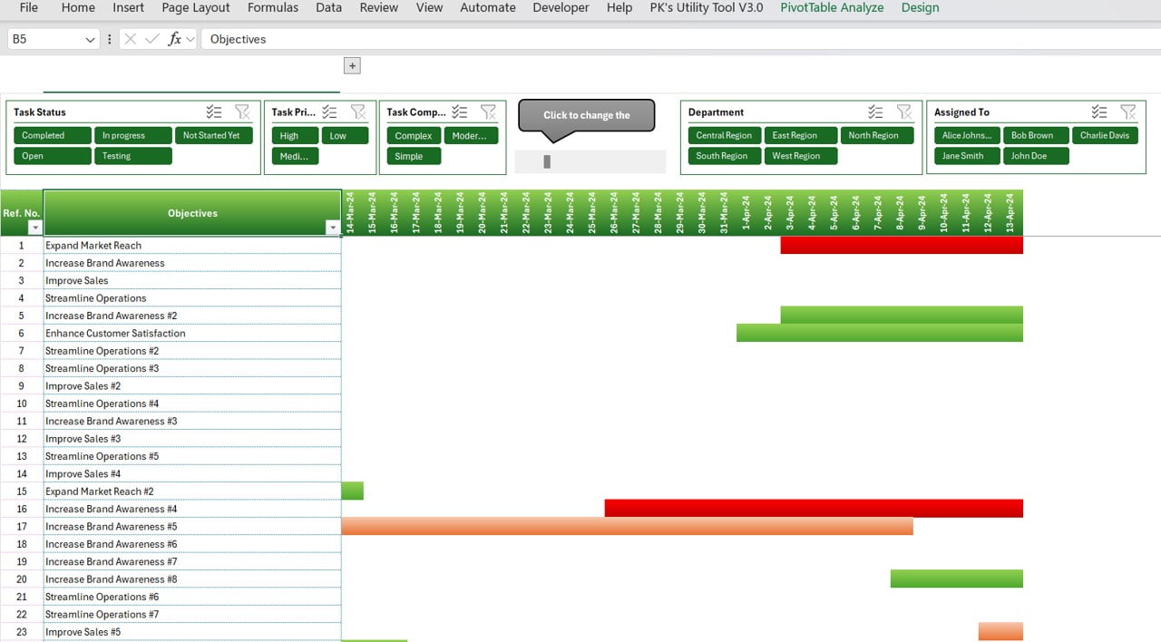 Gantt Chart Scheduling