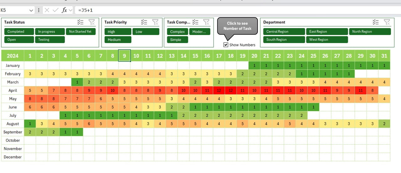 Annual Heatmap Sheet tab