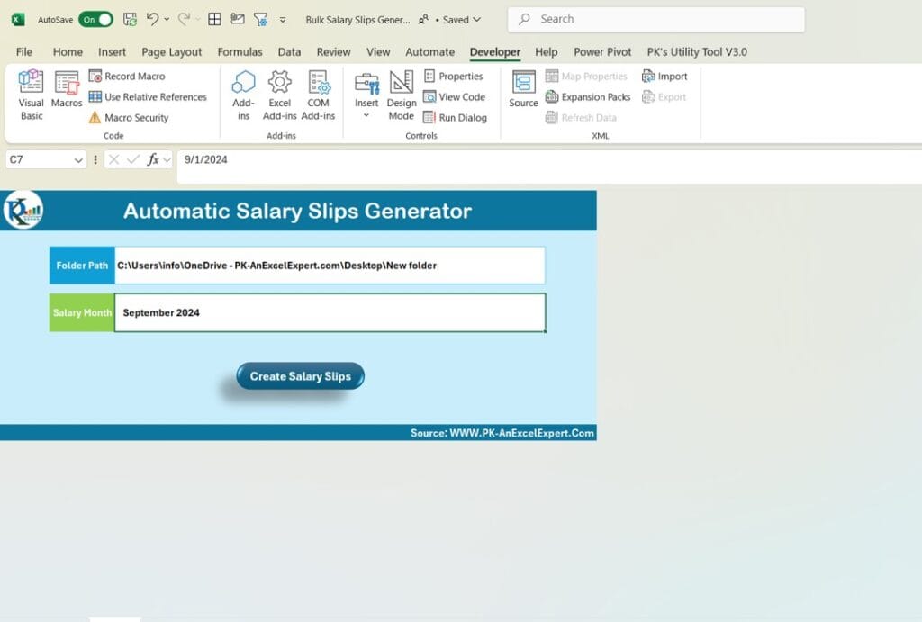 Automatic Bulk Salary Slips Generator