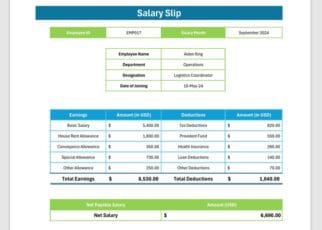 Automatic Bulk Salary Slips Generator in Excel