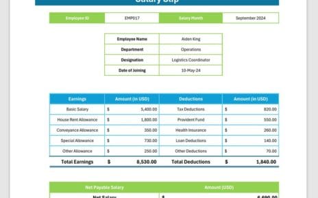 Automatic Bulk Salary Slips Generator in Excel