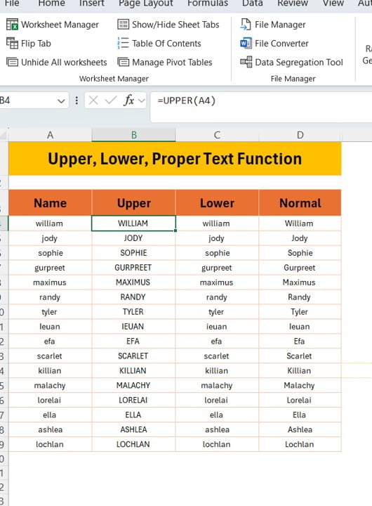 UPPER Function