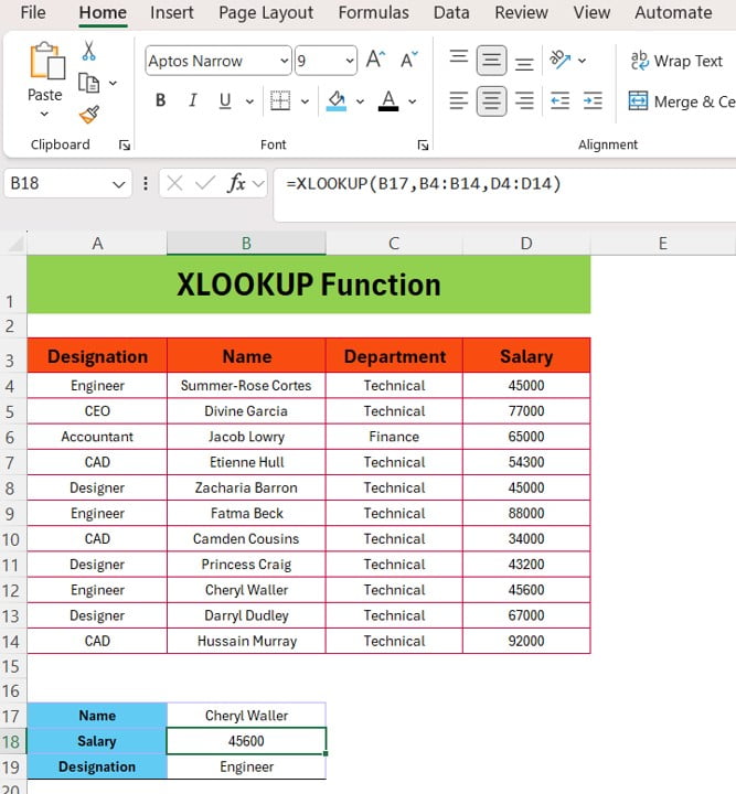 XLOOKUP