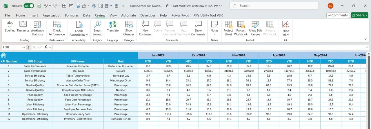 Target Sheet Tab