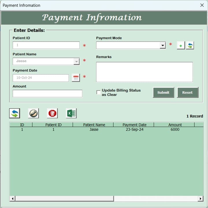 Payment Information