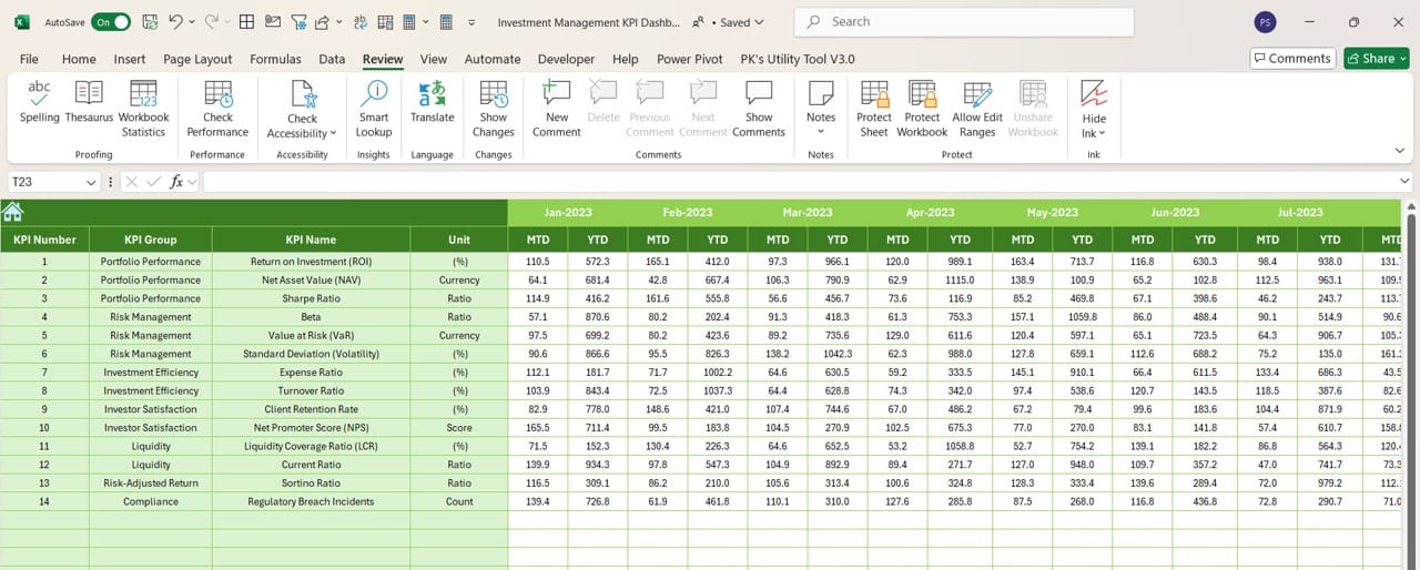 Previous Year Numbers Sheet