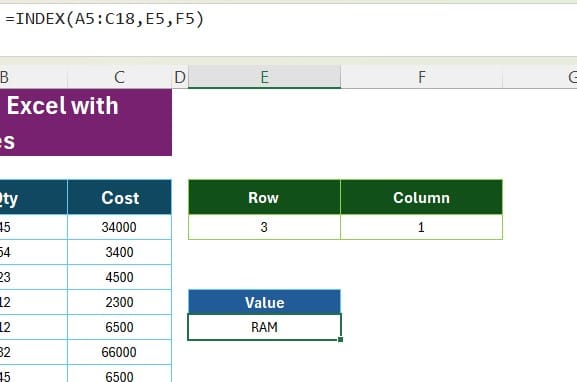 INDEX Function