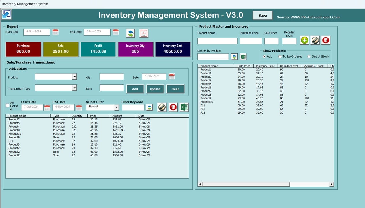 Inventory Management System -V3.0