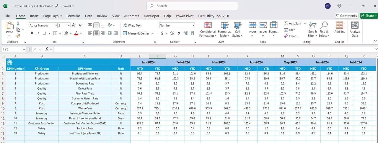 Target Sheet Tab