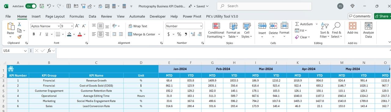 Target Sheet Tab