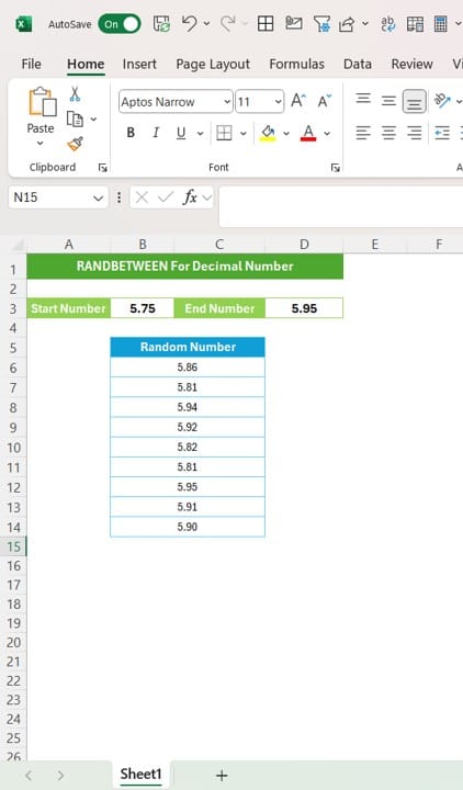 RANDBETWEEN Function 