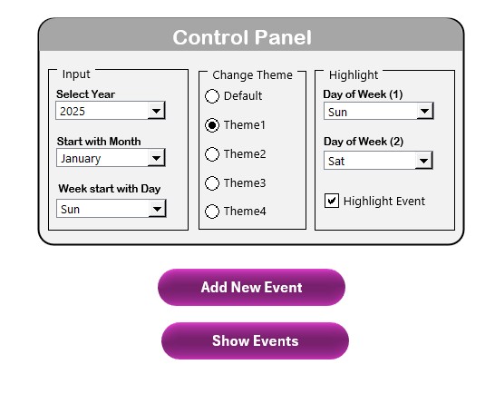 Control Panel