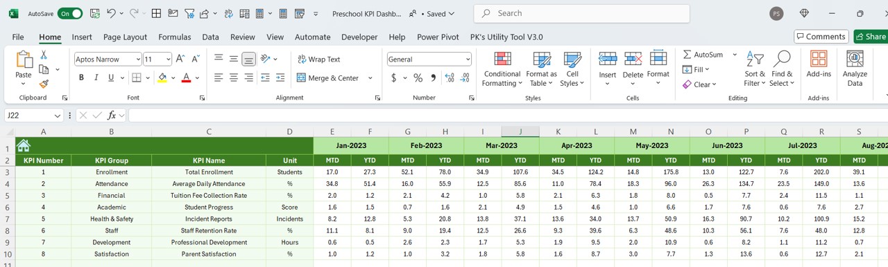 Previous Year Number Sheet