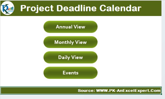 Project Deadline Calendar