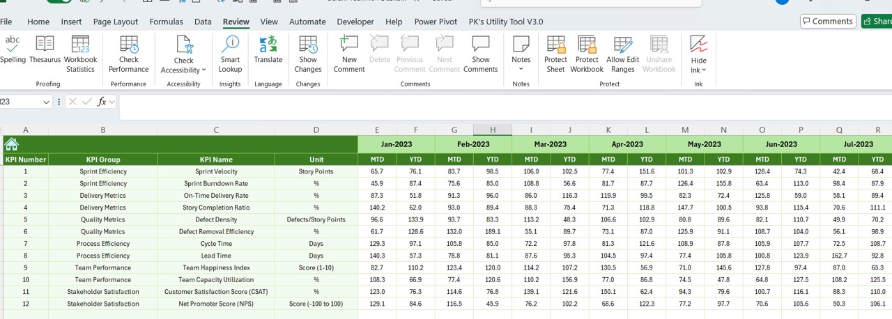 Previous Year Numbers Sheet