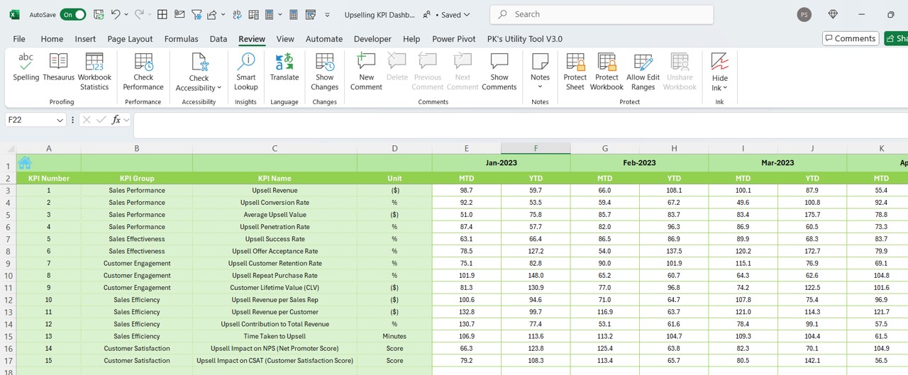 Previous Year Numbers Sheet