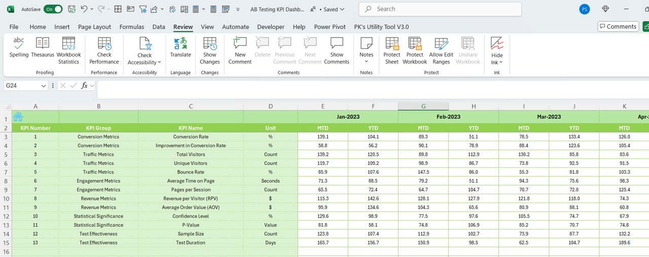 Previous Year Numbers Sheet