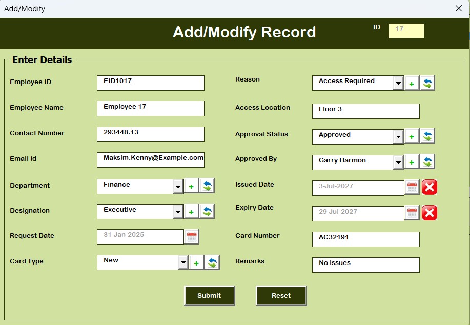 Modifying Records