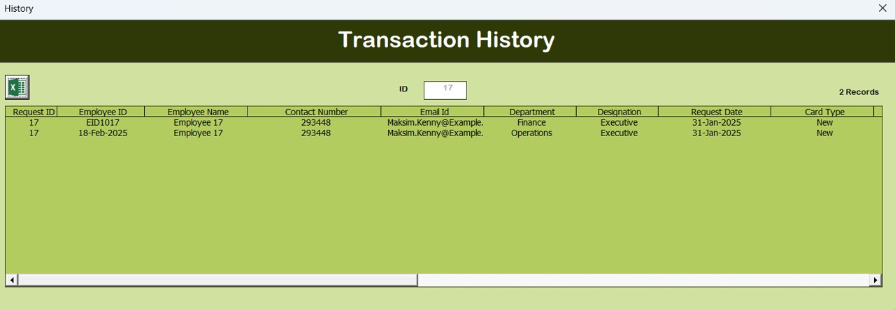 Activity Log & History