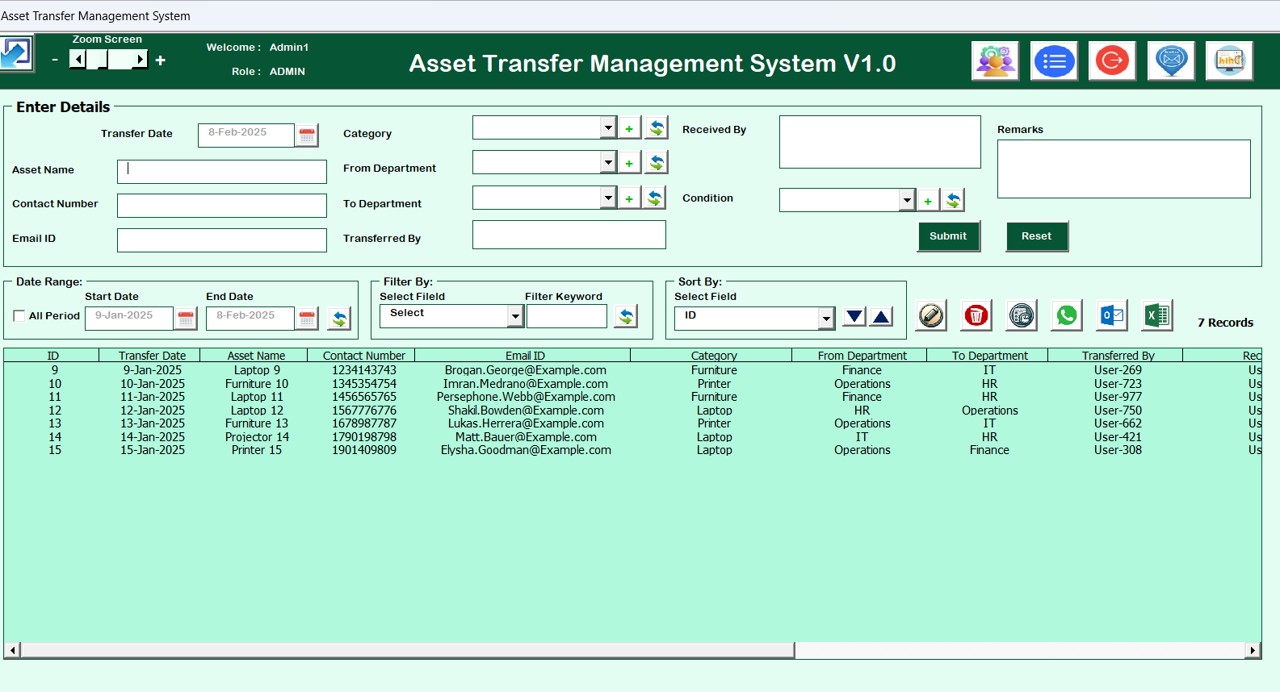 Asset Transfer Management System