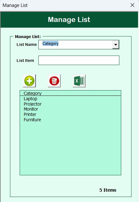 Manage List