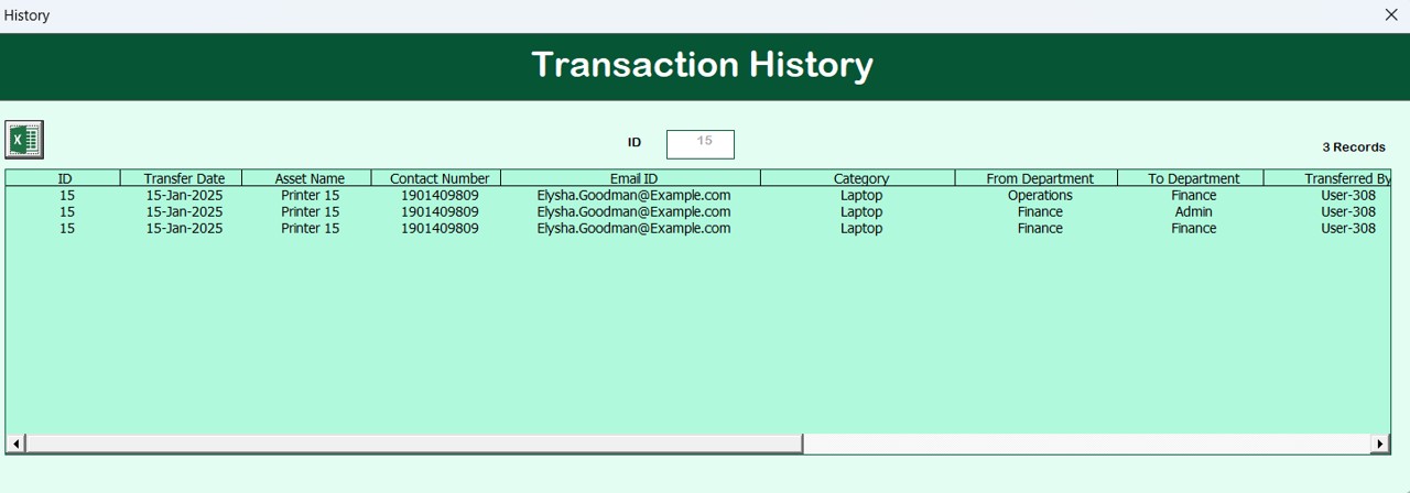 Log History