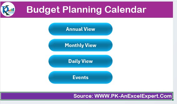 Budget Planning Calendar