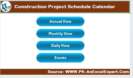 Construction Project Schedule Calendar