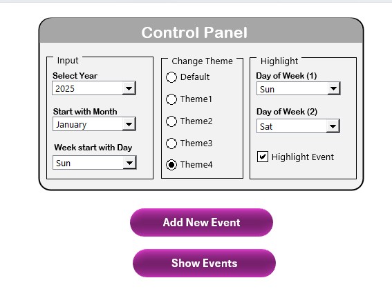 Control Panel