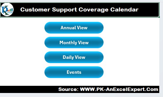 Customer Support Coverage Calendar