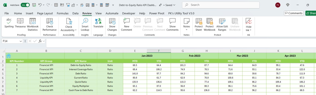 Previous Year Numbers Sheet