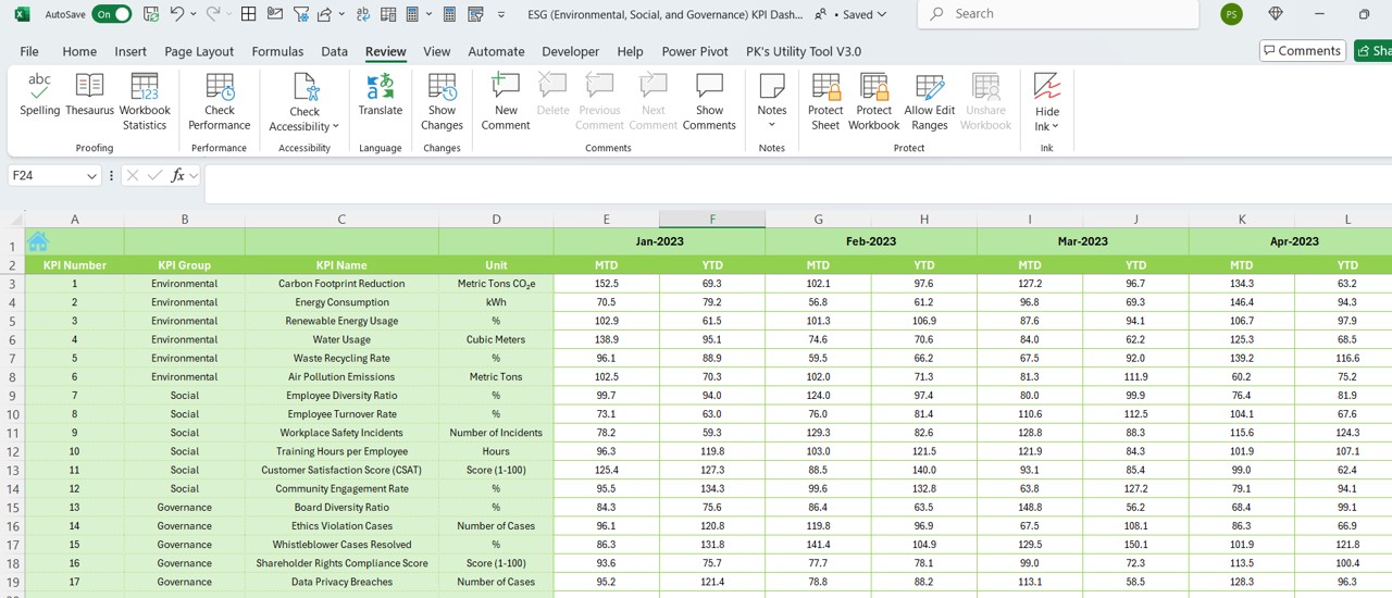 Previous Year Numbers Sheet