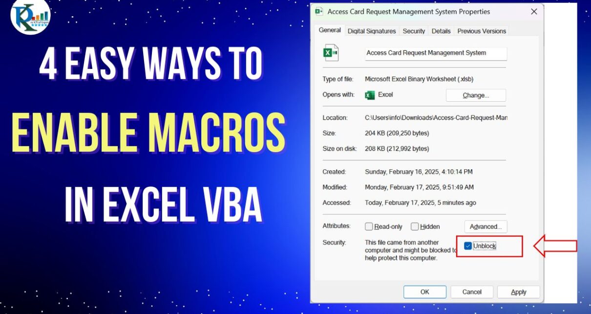 Enable Macros in Excel VBA