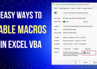 Enable Macros in Excel VBA