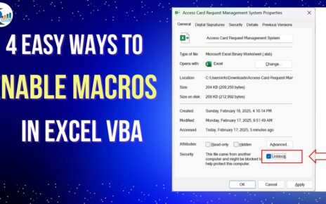 Enable Macros in Excel VBA